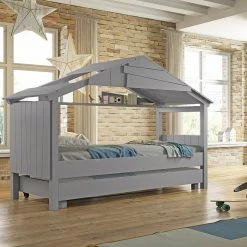 Kids Beds Mathy By Bols Star Treehouse Childs Single Bed - Colour Lacquer (20+ Colours)