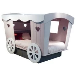 Mathy By Bols Princess Carriage Childs Single Bed - Colour Lacquer (20+ Colours)