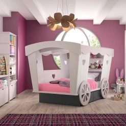 Mathy By Bols Princess Carriage Childs Single Bed - Colour Lacquer (20+ Colours)