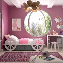Mathy By Bols Princess Carriage Childs Single Bed - Colour Lacquer (20+ Colours)