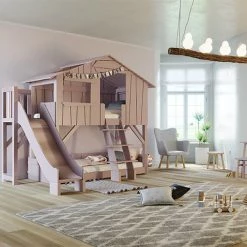 Bunk Beds & Loft Beds Mathy By Bols Treehouse Bunk Bed With Slide - Colour Lacquer (20+ Colours)
