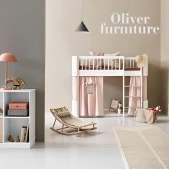 Kids Beds Oliver Furniture Mini+ Low Loft Bed - White/Oak