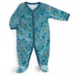 Moulin Roty Blue Savannah Romper Organic Rompers & Hats