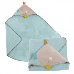 Moulin Roty Le Voyage D'Olga Hooded Goose Baby Towel Baby Bathtime