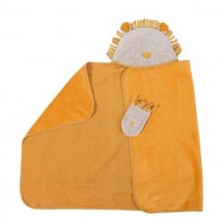 Baby Bathtime Moulin Roty Hooded Lion Baby Towel & Wash Mitt Set 7 Baby Bathtime Moulin Roty Hooded Lion Baby Towel & Wash Mitt Set