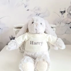 Moulin Roty Personalised Soft Bunny - Grey 8 Moulin Roty Personalised Soft Bunny - Grey