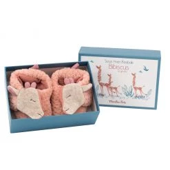 Moulin Roty Soft Baby Slippers - Giraffe