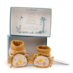 Moulin Roty Soft Baby Slippers - Lion Clothing & Accessories