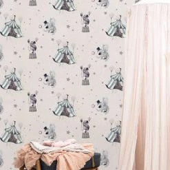 Kids Wallpaper Mrs Mighetto Wallpaper - Powder Pink Circus