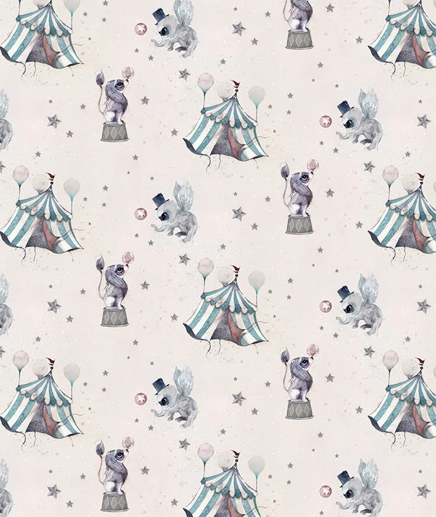 Kids Wallpaper Mrs Mighetto Wallpaper - Powder Pink Circus 6 Kids Wallpaper Mrs Mighetto Wallpaper - Powder Pink Circus