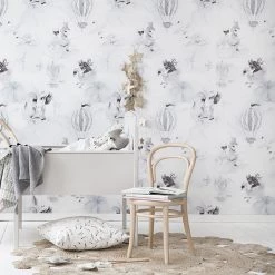 Kids Wallpaper Jimmy Cricket Wallpaper - Oh Cloud, Light Grey