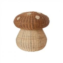 OYOY Mushroom Basket In Natural Toy Storage Baskets