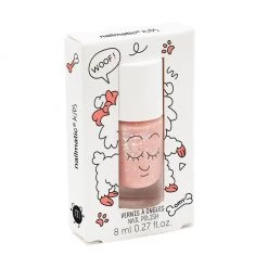 Nailmatic Kids Water Based Nail Polish - Glitter Peach Gifts For Kids 3 Years +