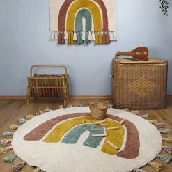 NATTIOT Rugs Cotton Rug - Round Rainbow
