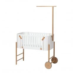 Cots & Cribs Oliver Furniture Wood Co-Sleeper (incl. Bench Conversion) - White/Oak