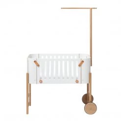 Cots & Cribs Oliver Furniture Wood Co-Sleeper (incl. Bench Conversion) - White/Oak
