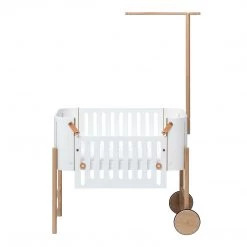 Cots & Cribs Oliver Furniture Wood Co-Sleeper (incl. Bench Conversion) - White/Oak