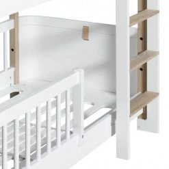 Oliver Furniture Wood Mini+ Low Bunk Bed - White/Oak Bunk Beds & Loft Beds