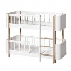 Oliver Furniture Wood Mini+ Low Bunk Bed - White/Oak Bunk Beds & Loft Beds