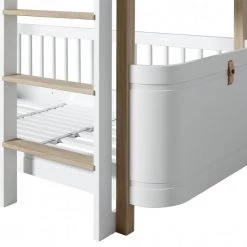 Oliver Furniture Wood Mini+ Low Bunk Bed - White/Oak Bunk Beds & Loft Beds