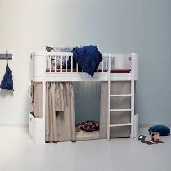 Oliver Furniture Mini+ Low Loft Bed - White Kids Beds