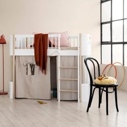 Kids Beds Oliver Furniture Mini+ Low Loft Bed - White/Oak