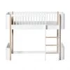 Kids Beds Oliver Furniture Mini+ Low Loft Bed - White/Oak