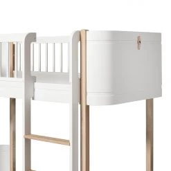 Kids Beds Oliver Furniture Mini+ Low Loft Bed - White/Oak