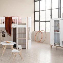 Kids Beds Oliver Furniture Mini+ Low Loft Bed - White/Oak