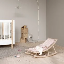 Oliver Furniture Wood Baby & Toddler Rocker - Oak | Rose Bouncers & Baby Chairs