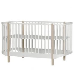 Oliver Furniture Wood Cot - White/Oak Cots & Cribs