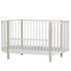 Oliver Furniture Wood Cot - White/Oak Cots & Cribs
