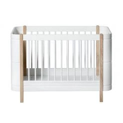 Oliver Furniture Wood Mini+ Cot Bed (0-9yrs) - White/Oak