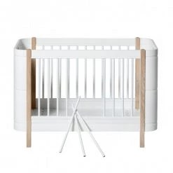 Oliver Furniture Wood Mini+ Cot Bed (0-9yrs) - White/Oak