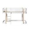 Oliver Furniture Wood Low Loft Bed - White/Oak Kids Beds 2 Oliver Furniture Wood Low Loft Bed - White/Oak Kids Beds
