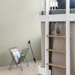 Oliver Furniture Wood Low Loft Bed - White/Oak Kids Beds