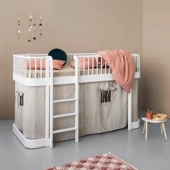 Oliver Furniture Wood Low Loft Bed - White