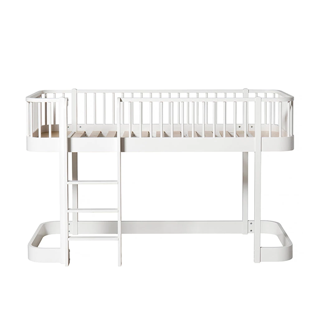 Oliver Furniture Wood Low Loft Bed - White 3 Oliver Furniture Wood Low Loft Bed - White