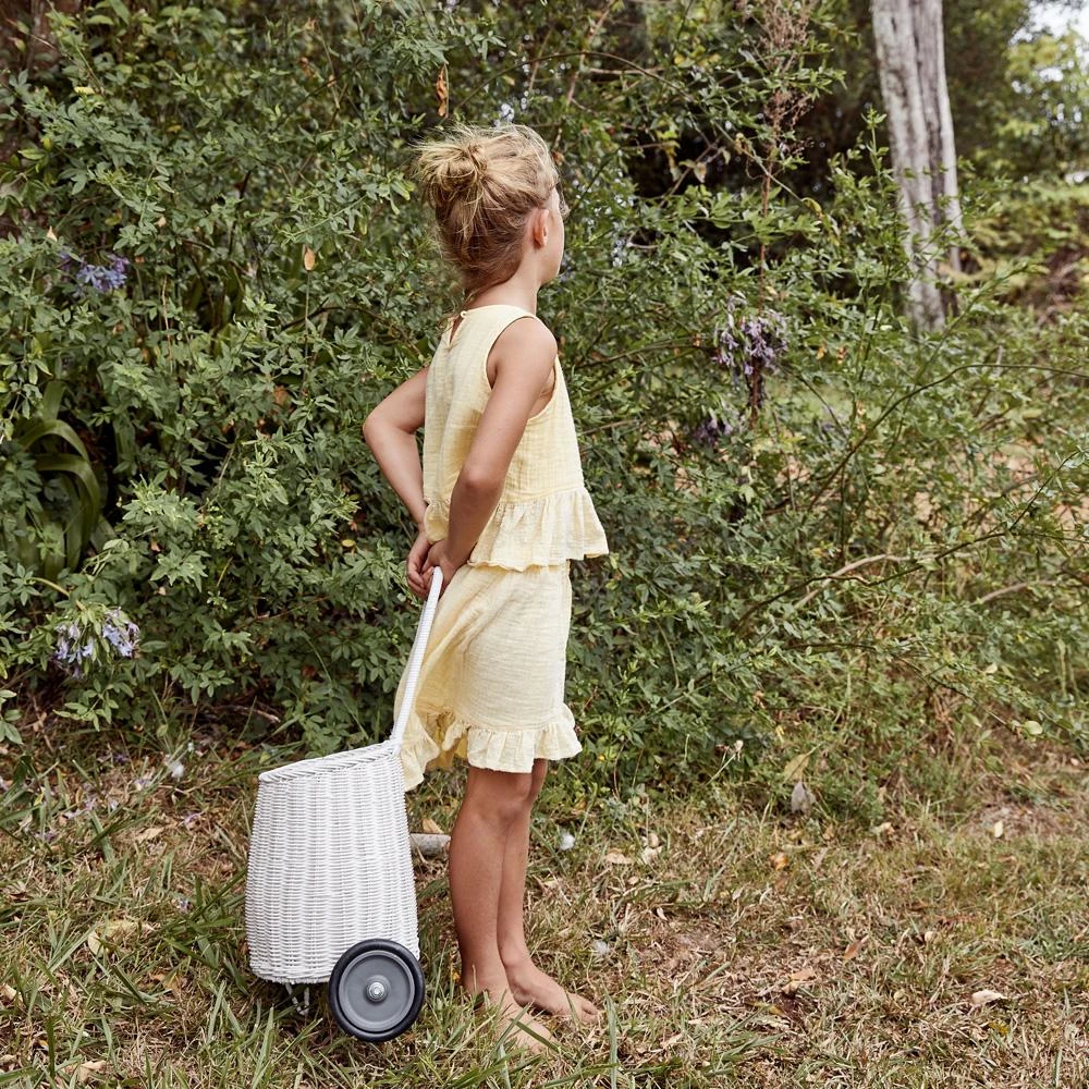 Olli Ella Luggy Basket - White Toy Storage Baskets 4 Olli Ella Luggy Basket - White Toy Storage Baskets