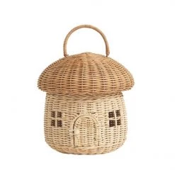 Olli Ella Rattan Mushroom Basket Doll Houses & Furniture