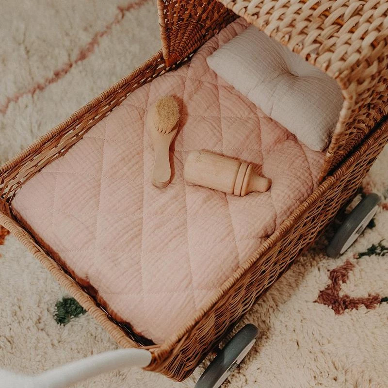 Olli Ella Organic Cotton Strolley Bedding - Rose 6 Olli Ella Organic Cotton Strolley Bedding - Rose