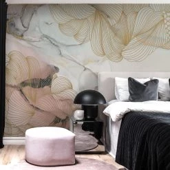 REBEL WALLS Kids Wallpaper Kids Custom Wall Mural - Opulence, Pink Marble