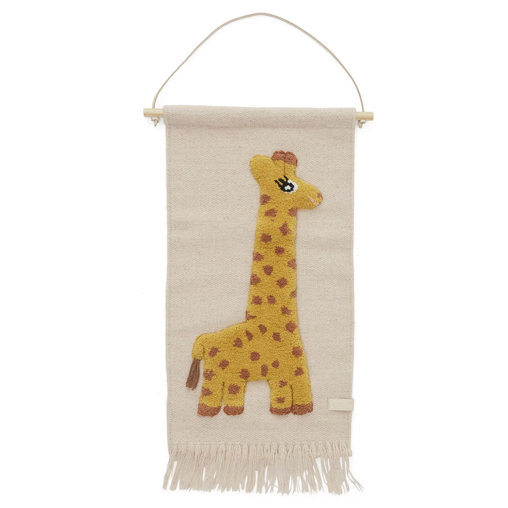 OYOY Giraffe Pink Wall Hanger 3 OYOY Giraffe Pink Wall Hanger