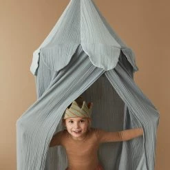 Canopies & Teepees OYOY Ronja Organic Cotton Canopy - Blue 9 Canopies & Teepees OYOY Ronja Organic Cotton Canopy - Blue