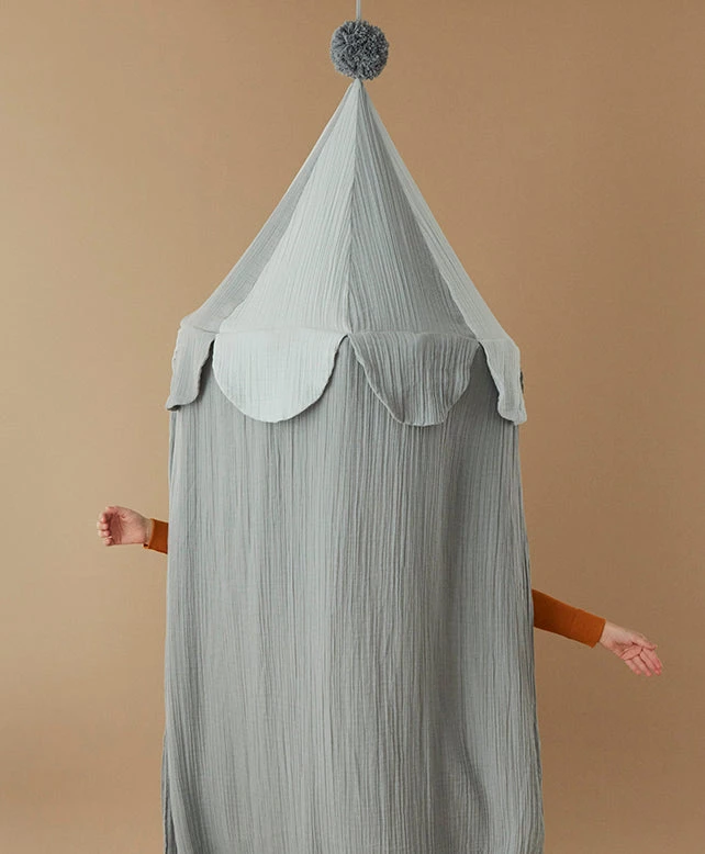 Canopies & Teepees OYOY Ronja Organic Cotton Canopy - Blue 6 Canopies & Teepees OYOY Ronja Organic Cotton Canopy - Blue