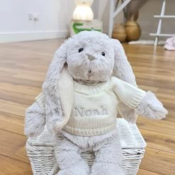 Moulin Roty Personalised Soft Bunny - Grey 9 Moulin Roty Personalised Soft Bunny - Grey