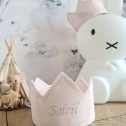 COTTON & SWEETS Build Your Own Gift Hamper Personalised Linen Crown - Powder Pink