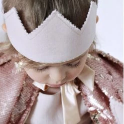 COTTON & SWEETS Build Your Own Gift Hamper Personalised Linen Crown - Powder Pink