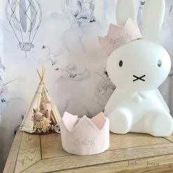 COTTON & SWEETS Build Your Own Gift Hamper Personalised Linen Crown - Powder Pink