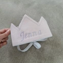 COTTON & SWEETS Build Your Own Gift Hamper Personalised Linen Crown - Powder Pink